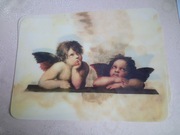 Podkładki kuchenne, maty na stół - Dwa anioły z obrazu Rafaela Santi