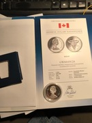 srebrny dolar kanadyjski bizon wraz z certyfikatem