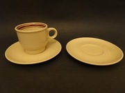 Pruszków komplet Dana, trzy elementy, filiżanka do espresso, PRL, vintage