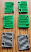 Lego 6 szt Shutter Window 1x2x3 grn, dk.bl.gr NOWE