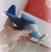 Mały samolocik LOTEK brelok wzór na szydełko - plik PDF