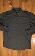 Koszula Charles Vogele r. 41/42 męska szara dł rękaw bawełna 