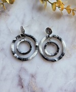 Kolczyki podwójne koła z gliny polimerowej 