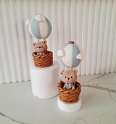 Miś w balonie 1 sztuka figurka z masy cukrowej na tort