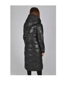 Płaszcz damski czarny puchowy z kapturem rozmiar M