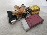 Figurka figurki Minecraft koń , krowa , owca , kura , łóżko