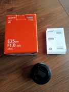 Obiektyw Sony Alpha SEL35F18 E35 F1.8 OSS E-mount 49mm