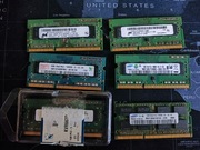 RAM DDR3 zestaw 6szt, 2GB hynix samsung micron laptop 