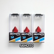 GRAPHITE 56H210 8 mm Frez do drewna HM 25,4*25,4/8mm typ.V zestaw 3 sztuki