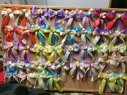 Kokardka wielkanocna jajka kwiaty kurczak wstążka