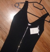 EBELIEVE kaszmirkowa dopasowana sukienka _cyrkoniowy zamek r. M/L