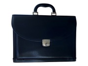 Teczka Aktówka Męska Czarna dwukomorowa 