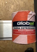 Taśma ostrzegawcza Globall biało czerwona
