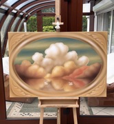 Duży oryginalny obraz olejny z łabędziami