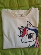 H&M bluzeczka dziewczęca JEDNOROŻEC 134/140