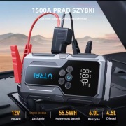 Jumper UTRAI do auta z wbudowanym powerbankiem kompresorem i latarką 
