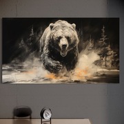 Obraz na płótnie. Niedźwiedź 50x90cm