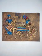 Relief cementowo-gipsowy starożytny Egipt Ramzes II oryginalny unikat (12)