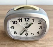 Perfect Budzik Kwarcowy Zegar Alarm Podświetlenie A713C Srebrny