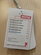Zawieszki olejowe marki Motul zestaw 50 szt.