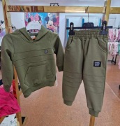 Komplet khaki dres zestaw bluza + spodnie dresowe r. 92