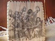 obrazek wypalony w drewnie, Ferajna, Fajne na prezent