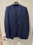 Garnitur męski granatowy gładki prosty Lancerto L