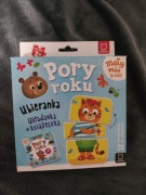 Układanka edukacyjna Mały miś Pory roku książeczka + puzzle Aksjomat