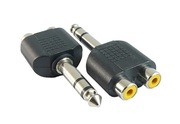 AUDIO adapter - przejściówka 2 x Cinch (RCA) - Jack Stereo