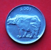 25  Paise  2001  bz  r  -   Indie   Nosorożec