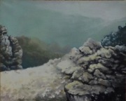 SKALISTY obraz olejny na płótnie 61 x 46,5