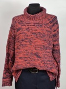 Sweter Custommade S M L golf oversize alpaka wełna miękki ciepły