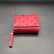 Portfel damski ze skóry dużo przegród zapinany Czerwony Nowy 