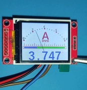 Amperomierz 12A analogowy/cyfrowy wskaźnikowy Wyświetlacz TFT 1.8 cala