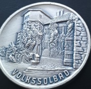 Medal Srebrny , NRD 1200 Lat miasta BAD SALZUNGEN 775-1975 , 40 mm 