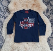 Koszulka granatowa r.122/128 długi rękaw 5.10.15