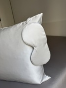 Zestaw jedwabny do spania poszewka 40x60 maska scrunchie 22 momme biały