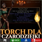 Diablo 2 Resurrected Torch Sorceress Czarodziejka Pochodnia XBOX NINTENDO