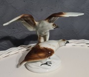 Figurka porcelanowa ptaki sygnowana 
