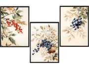 Plakat Zestaw 40x50 3szt. plakaty, postery, jesienne owoce zestaw 1