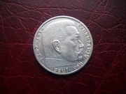 MONETA Niemcy - III Rzesza - 2 Marki 1939 r. HINDENBURG  - Srebro