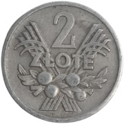 Moneta PRL 2 zł Jagody 1958