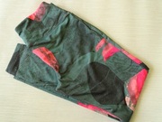Legginsy ocieplane wzory szaro-różowe,  M 40/42
