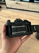 Aparat analogowy Canon A-1 + canon 50mm 1.8 + canon 28mm 2.8 + bateria