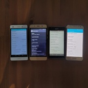 4 telefony, działające, włączają się,  bez rozbić i blokad