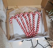 Laski cukrowe ze sznurka handmade  zestaw 6 sztuk