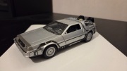 DeLorean Powrót Do Przyszłości 1 Back To The Future Metalowy WELLY 1:24
