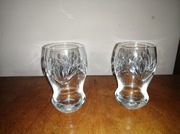 szklaneczki literatki szlifowane szkło kryształowe 2szt za 8zł