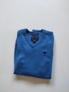 Niebieski sweter z dekoltem V American Eagle bawełna z wełną S M