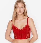 Victoria’s Secret Dream Angels Czerwony Koronkowy Top Biustonosz Gorset SDD